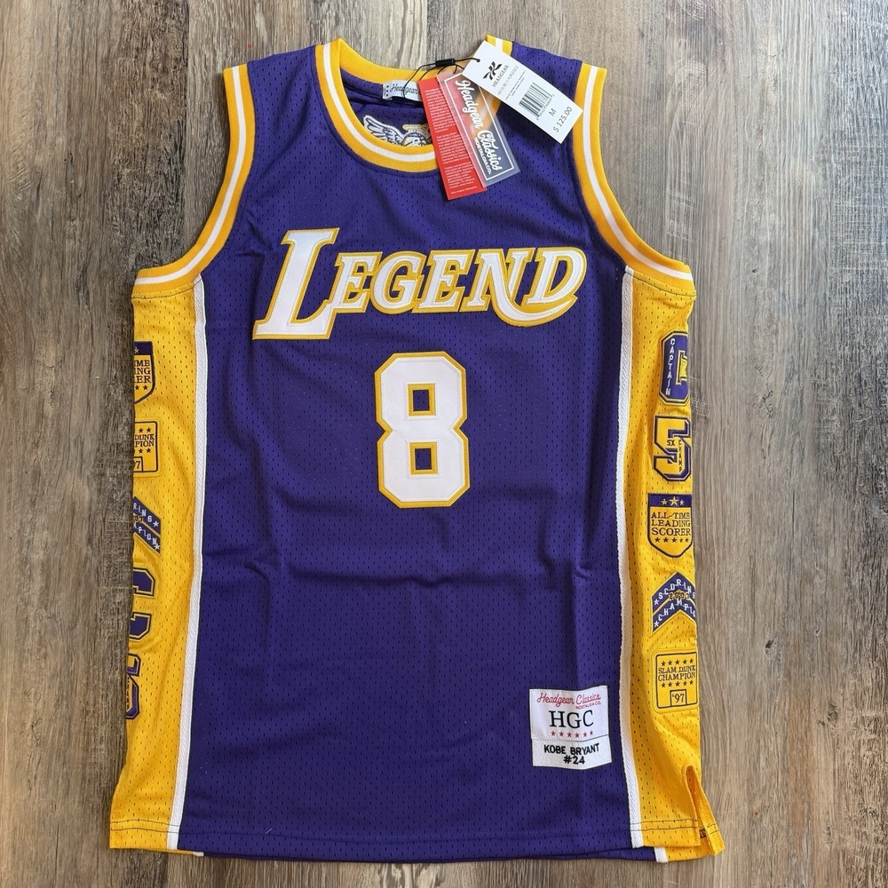 NWT Kobe Bryant Headgear Classics Mamba Legend #8,#24 Basketball Jersey Medium